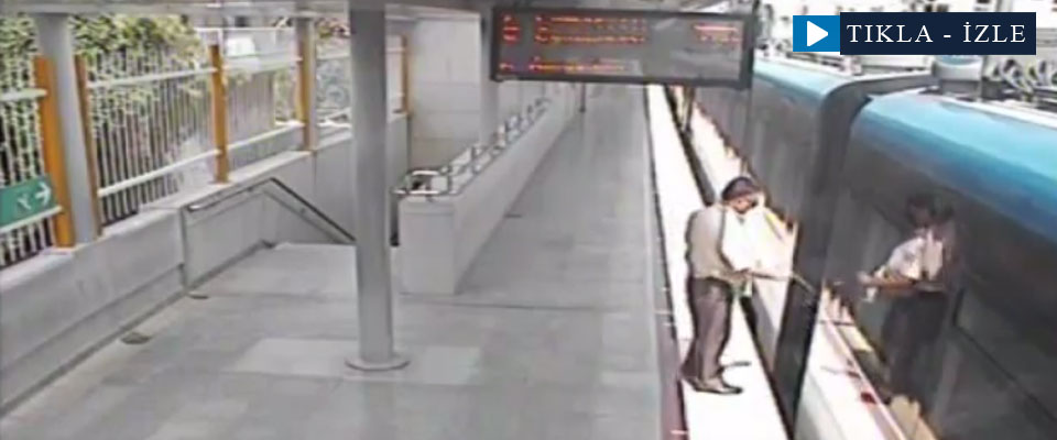 Görme engelli boşluğu kapı sanınca...