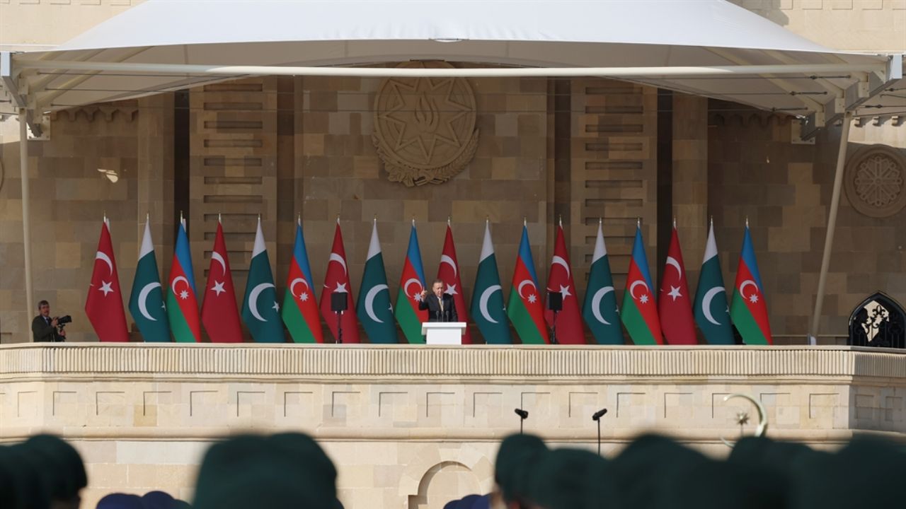 Cumhurbaşkanı Erdoğan, Karabağ Zafer Günü Töreni'nde konuştu