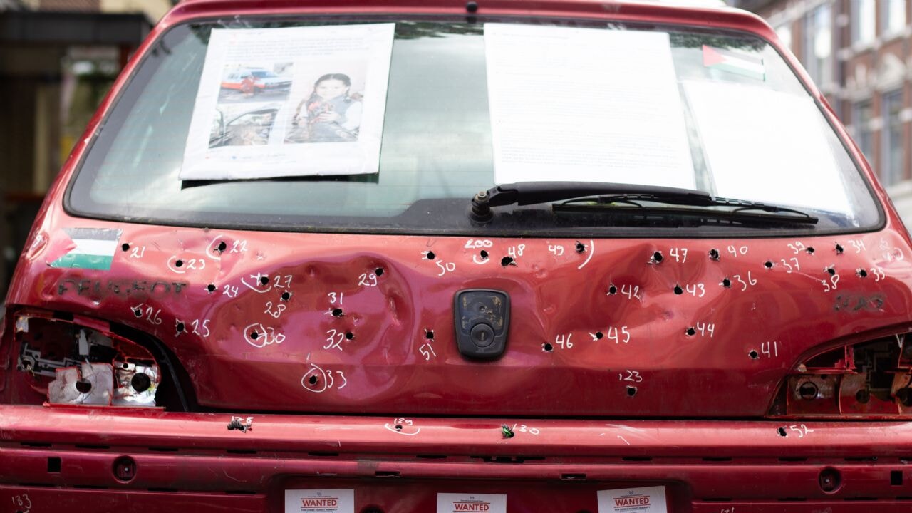 Filistinli çocuğun öldürüldüğü araç sergilendi (temsili)