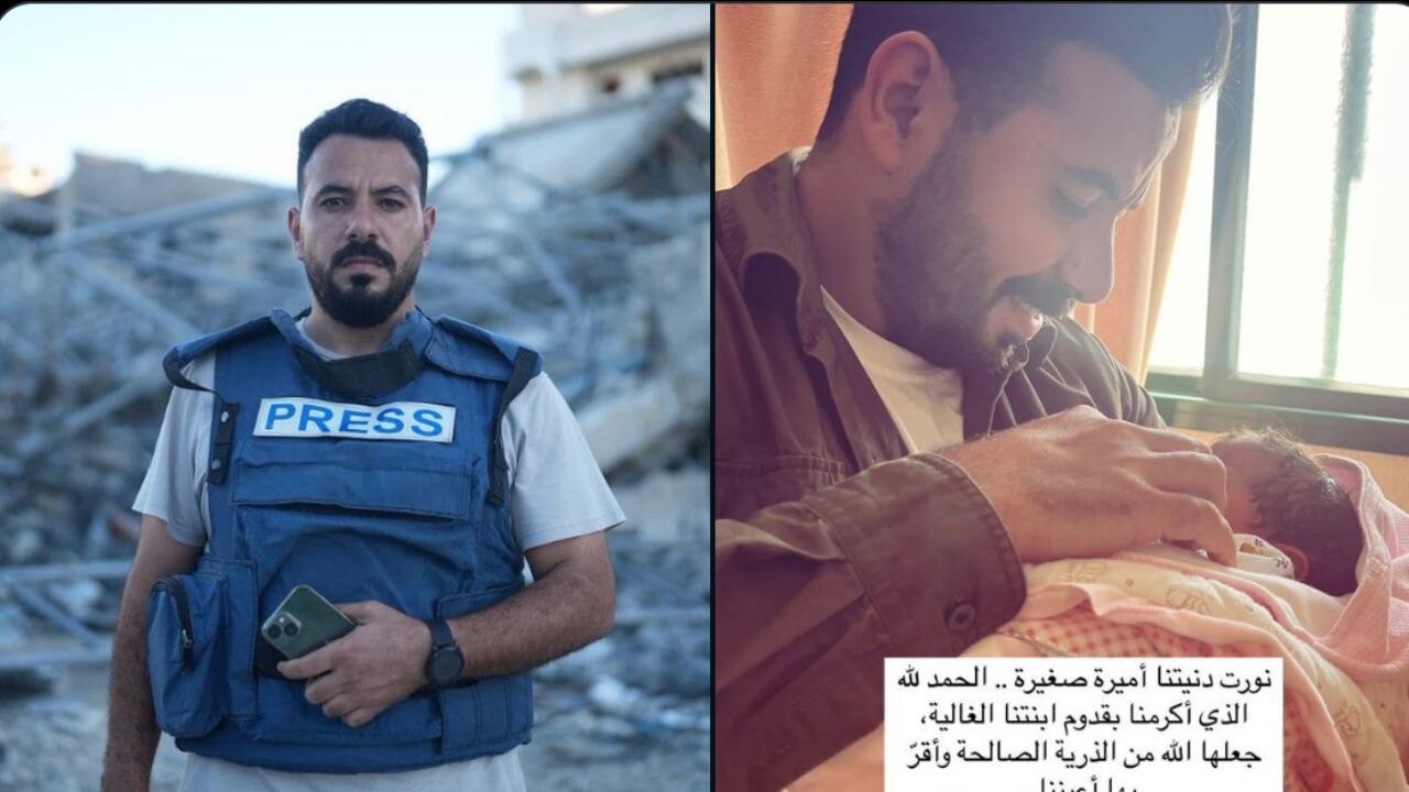 Filistinli gazeteci, kızının doğduğu gün İsrail saldırısında öldürüldü
