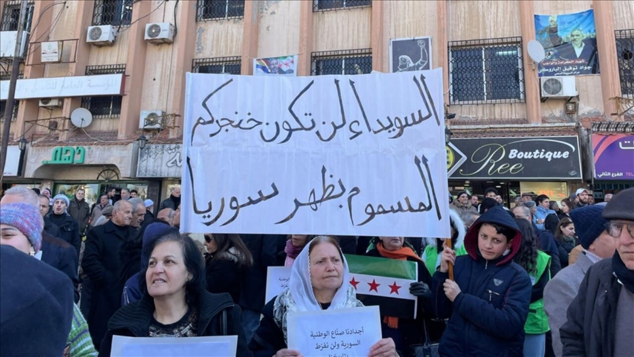 Suriye'de İsrail protestosu