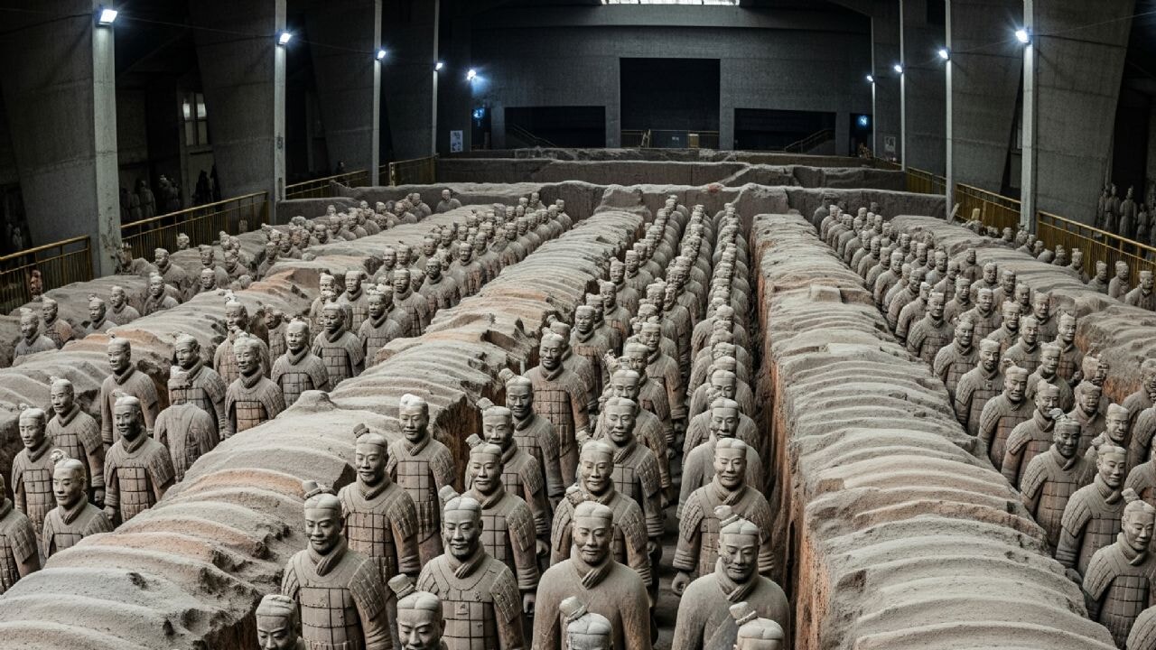 Toprak altından çıkan dev ordu, mezara hâlâ ulaşılamadı