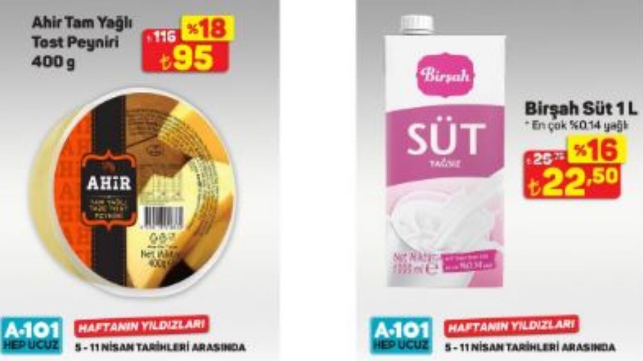 İşte A101'in 5-11 Nisan 2025 tarihleri arasında geçerli Haftanın Yıldızları kampanyası
