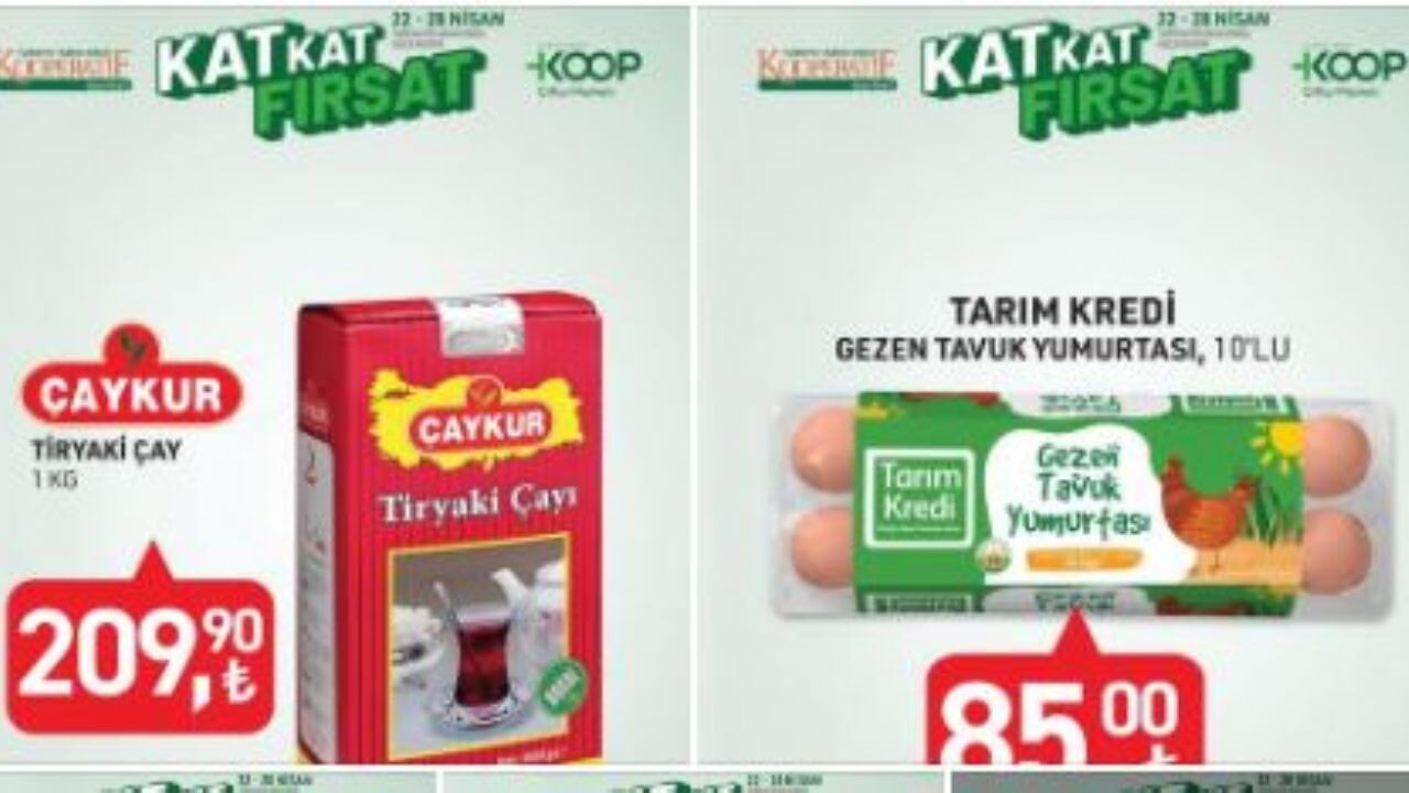 KOOP Market'te 22-28 Nisan tarihleri arasında kat kat fırsatlar başladı