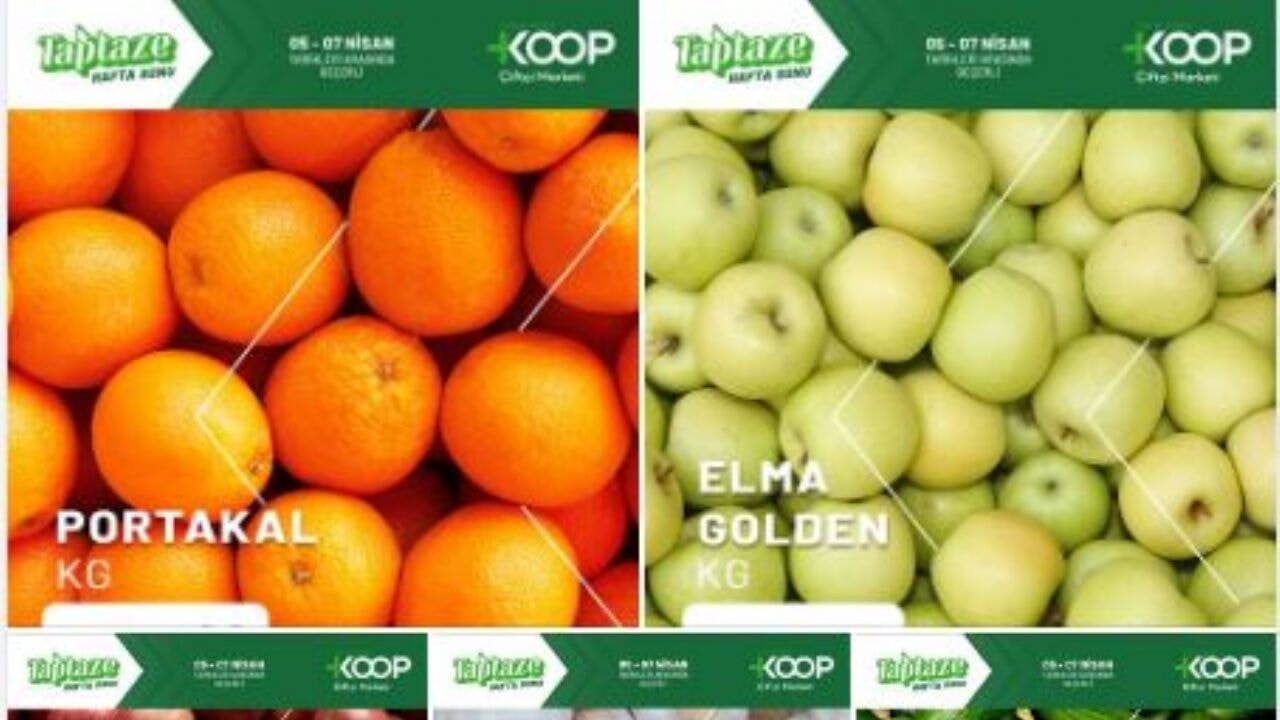 KOOP Market'te Taptaze Hafta Sonu kampanyası başladı! 5-7 Nisan tarihleri arasında geçerli