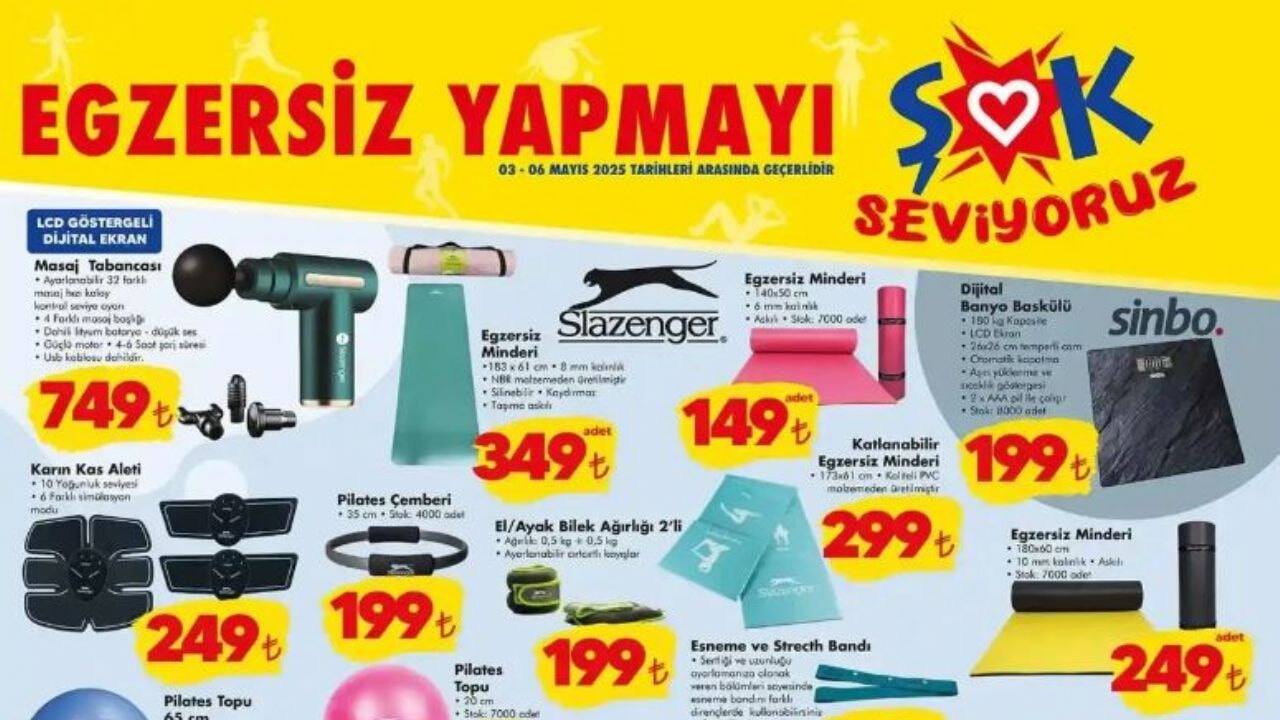 ŞOK 3-6 Mayıs 2025 Aktüel ürünler listesi
