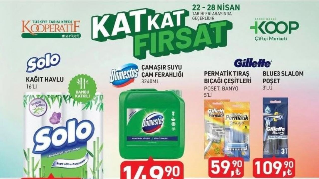 Tarım Kredi KOOP Çiftçi Marketi'nden nisan ayına özel indirimler! 22-28 Nisan kataloğu yayımlandı