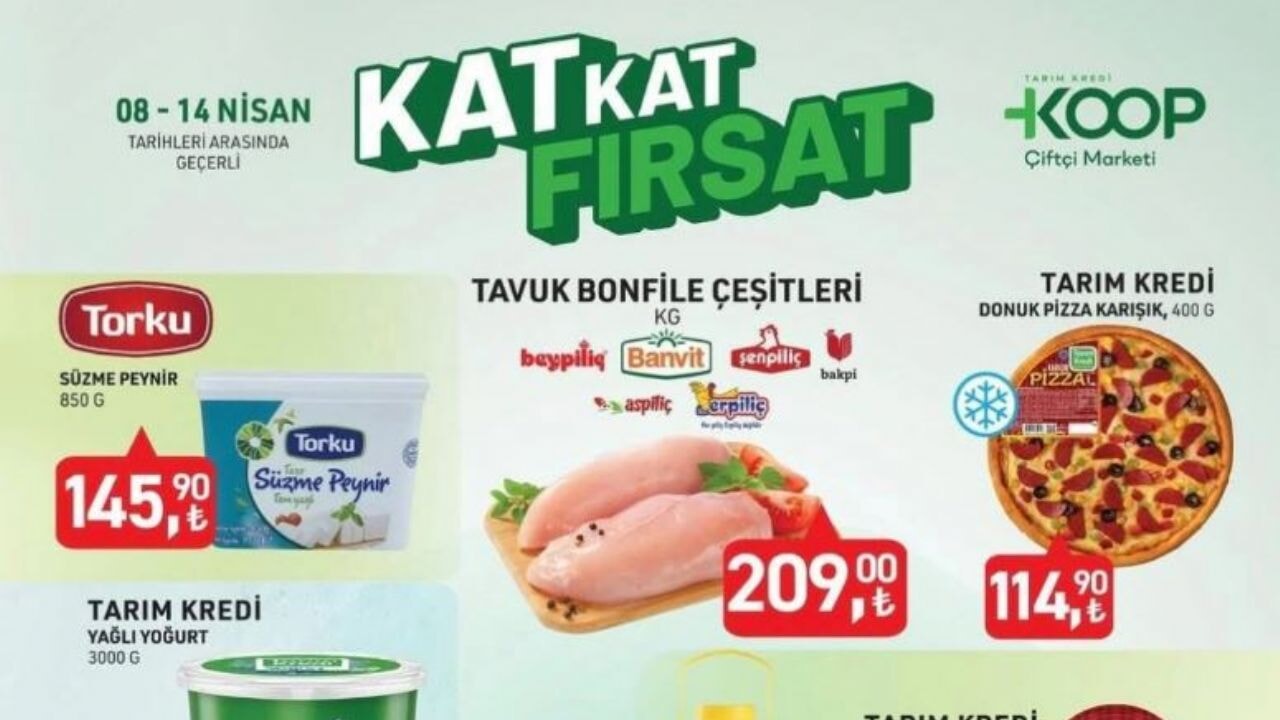 Tarım Kredi KOOP Çiftçi Marketi'nden nisan ayına zzel indirimler: 08-14 Nisan 2025 Kataloğu yayımlandı