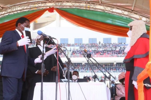 New Zambian president takes oath