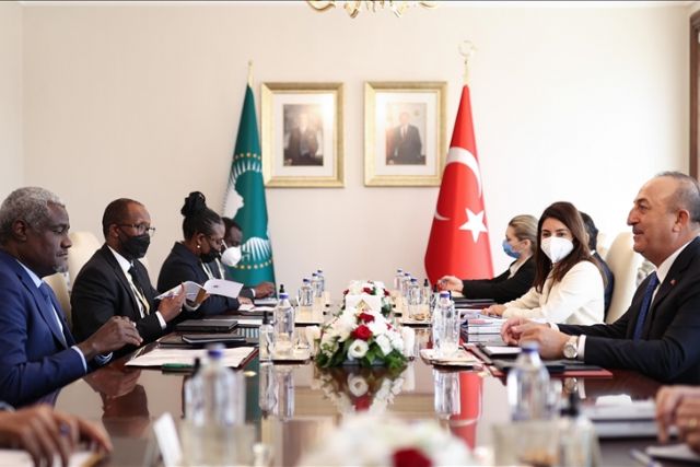Turkish foreign minister discusses strategic ties with head of African Union Commission