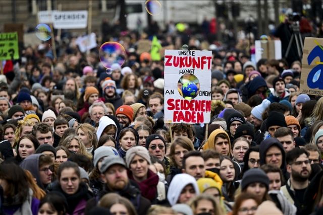 Climate activists block major street in central Berlin