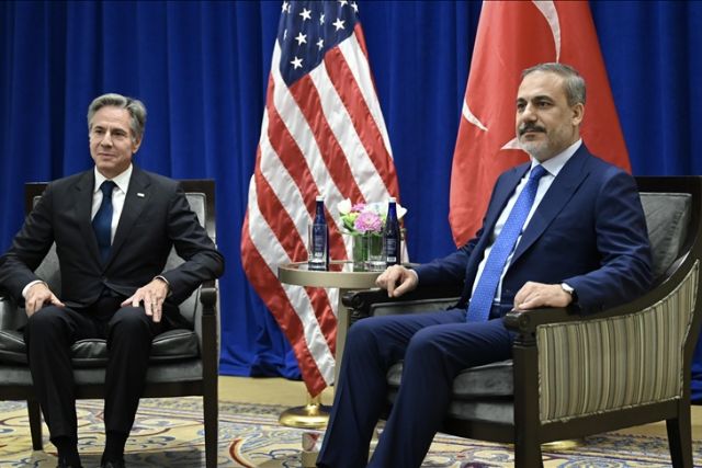 Turkish Foreign Minister Fidan meets US Secretary of State Blinken in New York