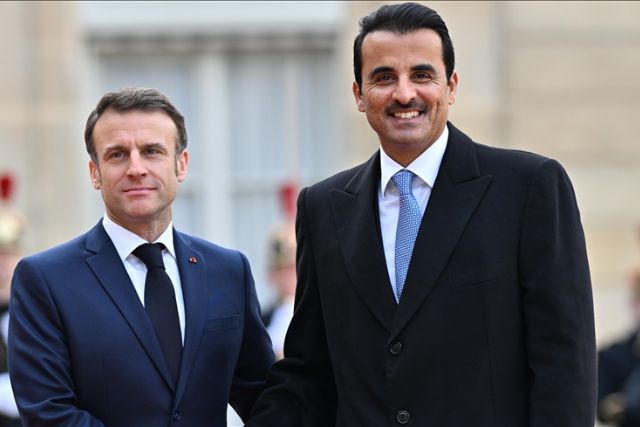 French president, Qatar emir discuss need for peace in MidEast