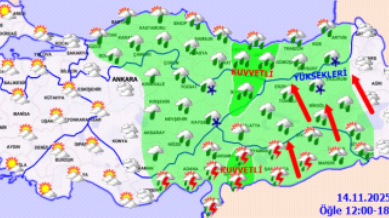 Meteoroloji'den kritik uyarı! Kuvvetli yağış ve kar geliyor