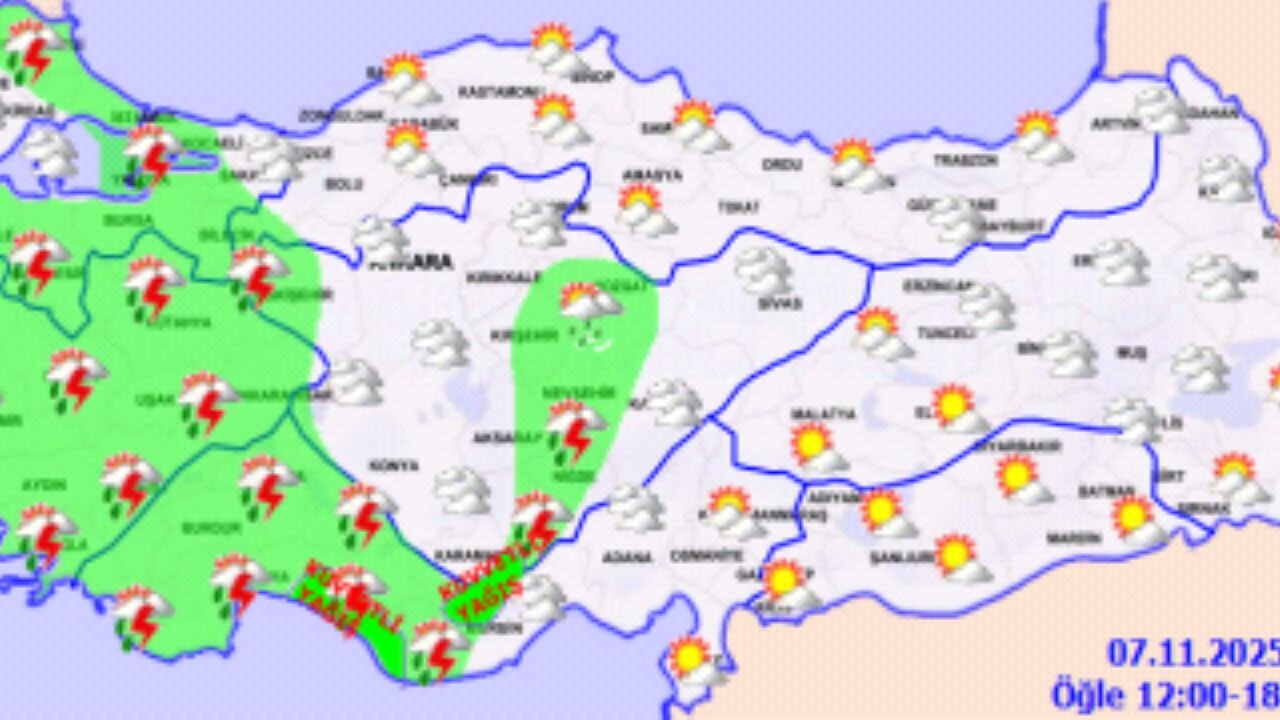 Meteoroloji'den sağanak ve fırtına uyarısı