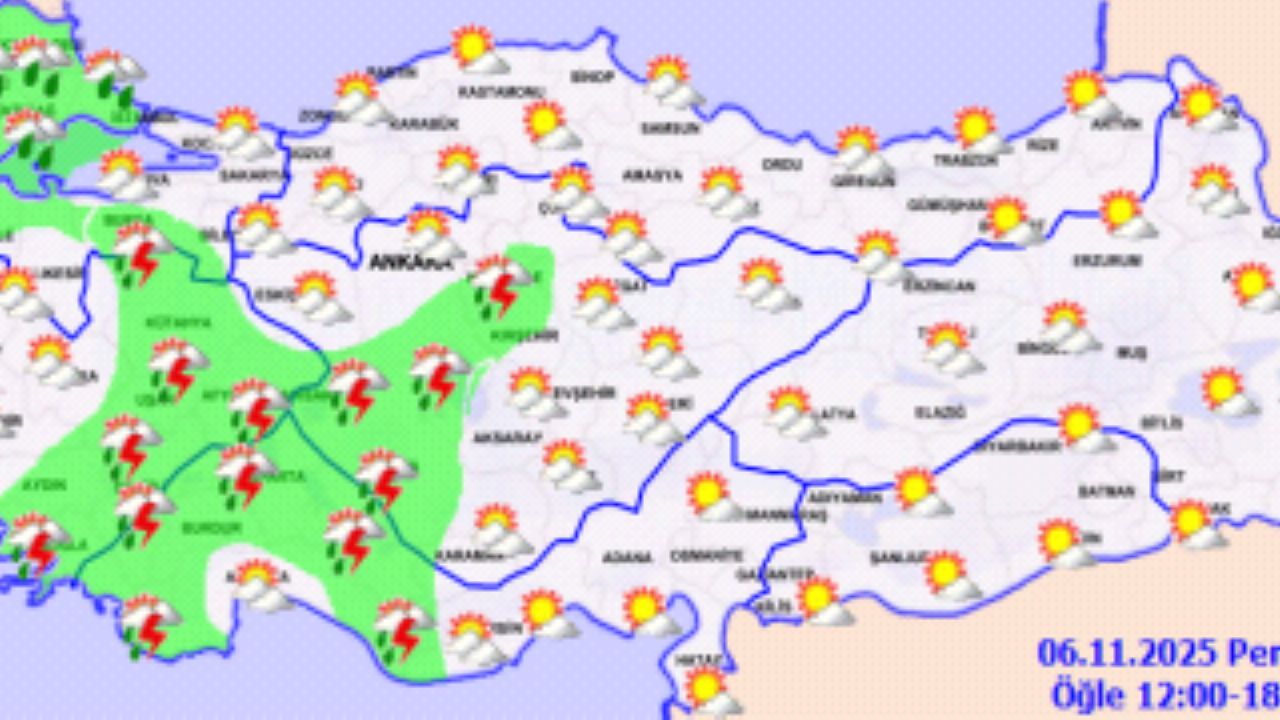 Türkiye genelinde bazı illerde sağanak bekleniyor