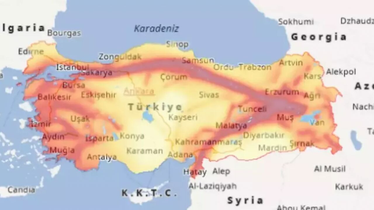 AFAD deprem haritası yenilendi! Türkiye'de deprem riski en az ve en yüksek iller