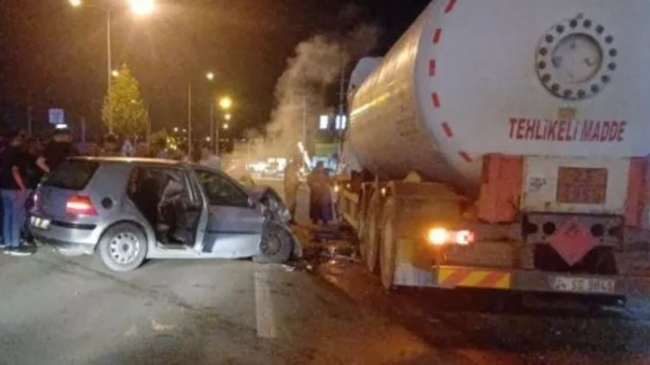 Çorum'da akaryakıt tankeriyle korkunç kaza