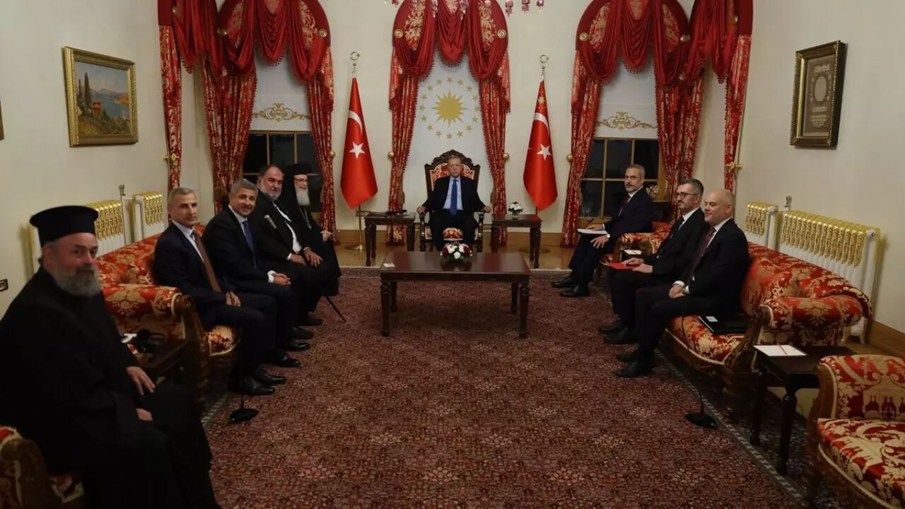 Erdoğan, Kudüs Patriği Giannopoulos ve heyetini kabul etti