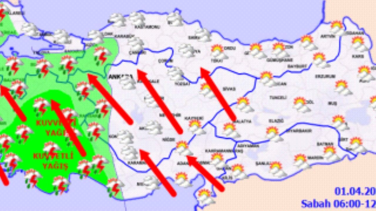 Hava durumu 1 Nisan 2025