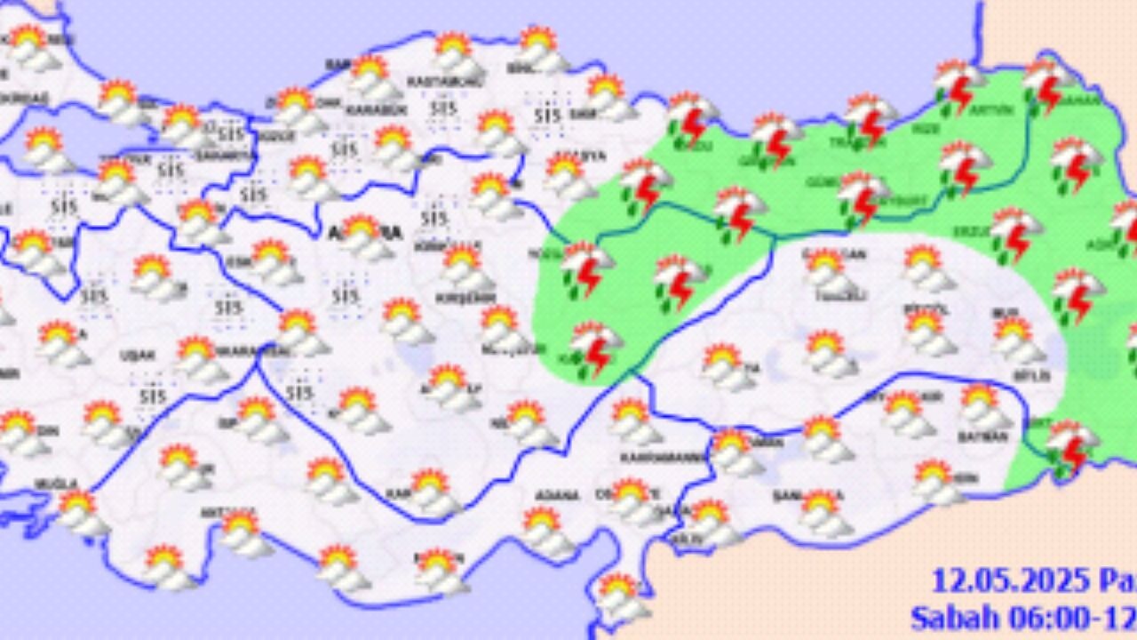 Hava durumu 12 Mayıs 2025
