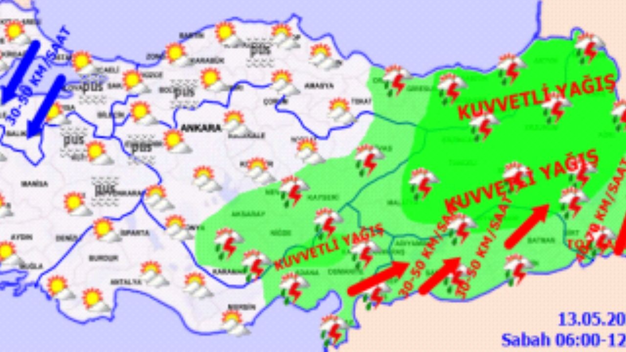 Hava durumu 13 Mayıs 2025