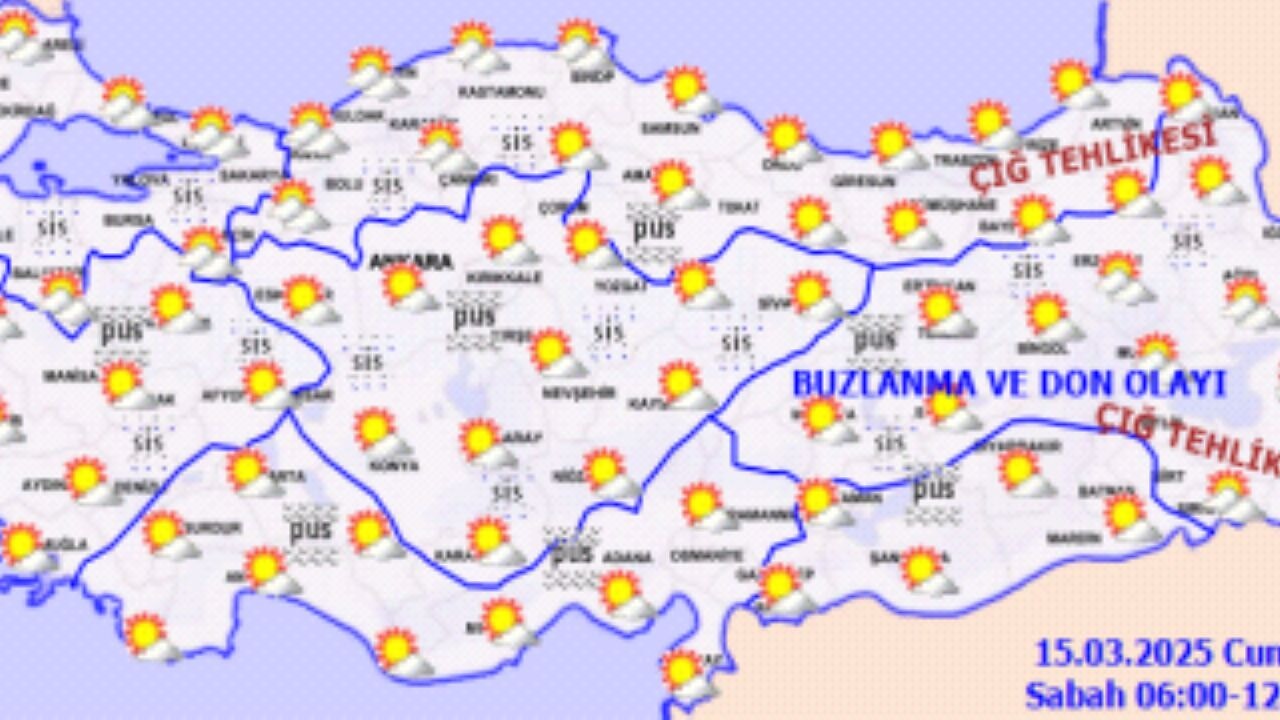 Hava durumu. 15 Mart 2025