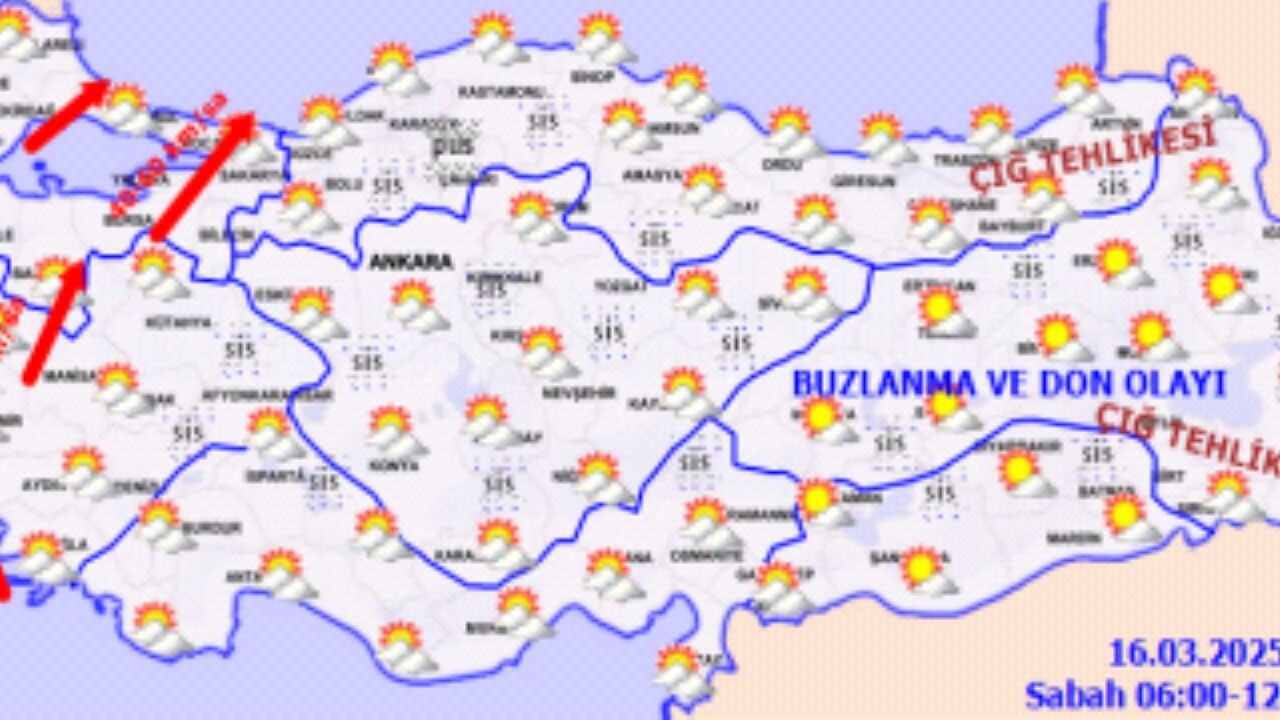 Hava durumu. 16 Mart 2025