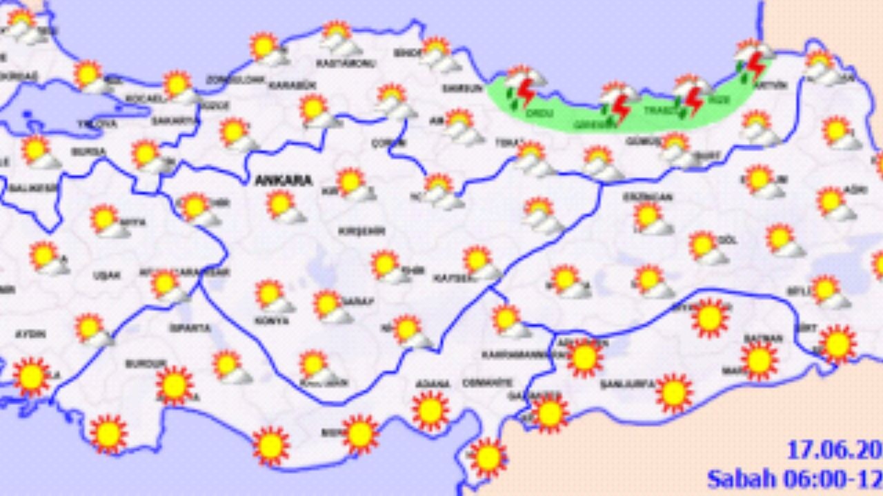 Hava durumu 17 Haziran 2025