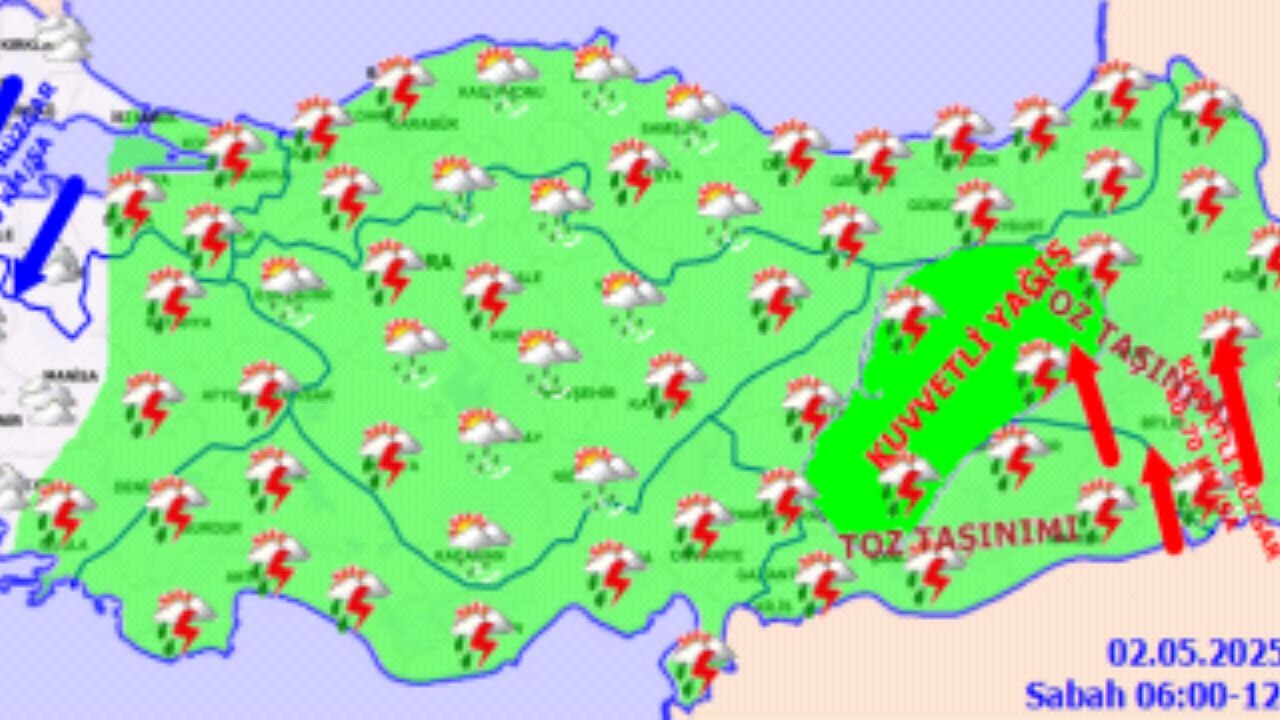 Hava durumu 2 Mayıs 2025