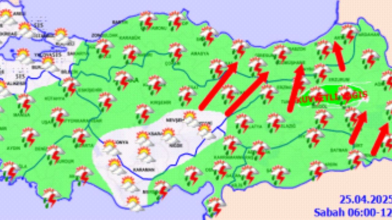 Hava durumu 25 Nisan 2025