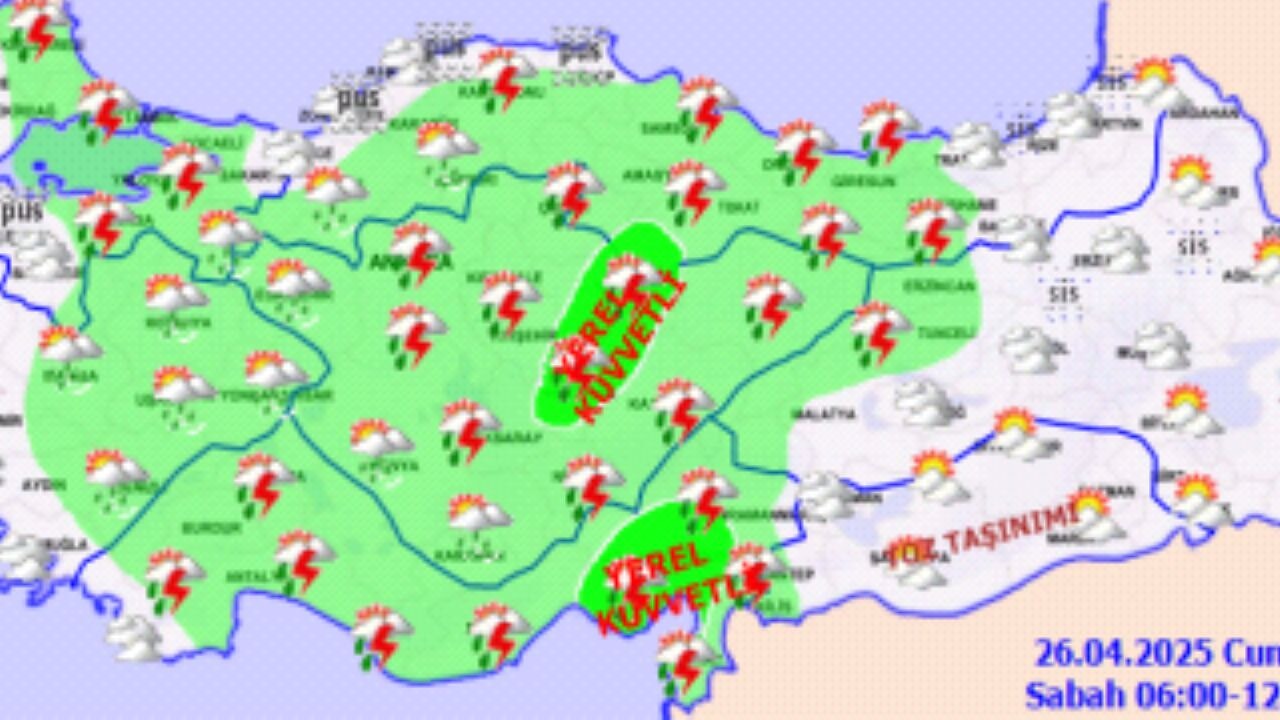 Hava durumu 26 Nisan 2025