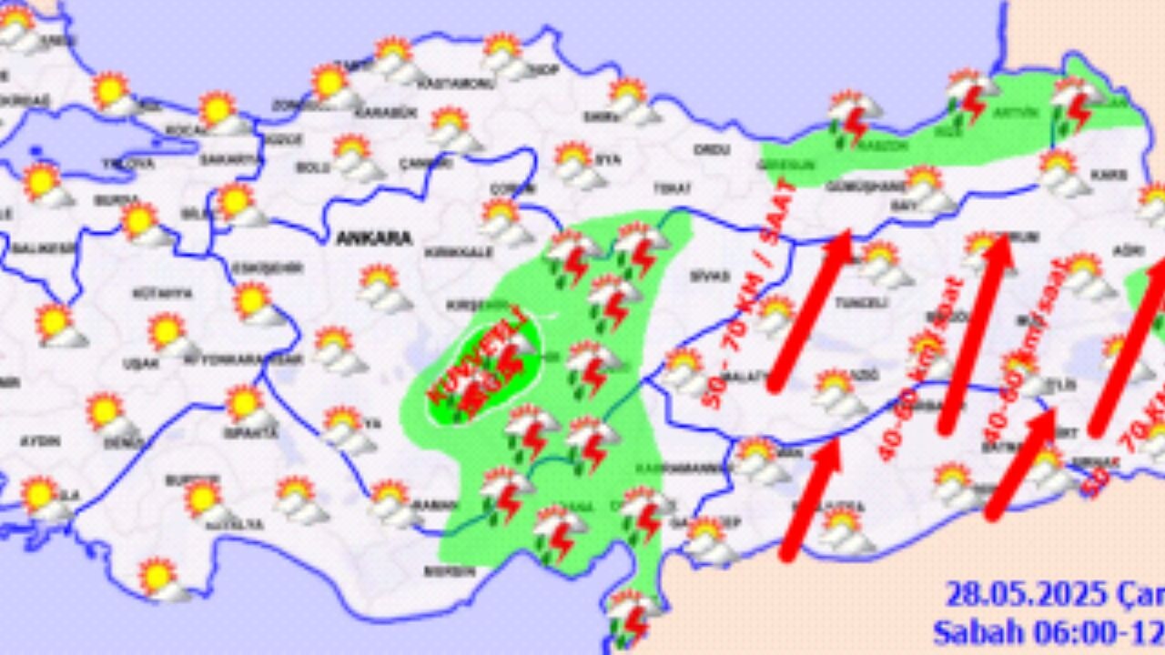 Hava durumu 28 Mayıs 2025