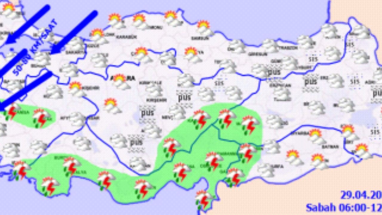 Hava durumu 29 Nisan 2025