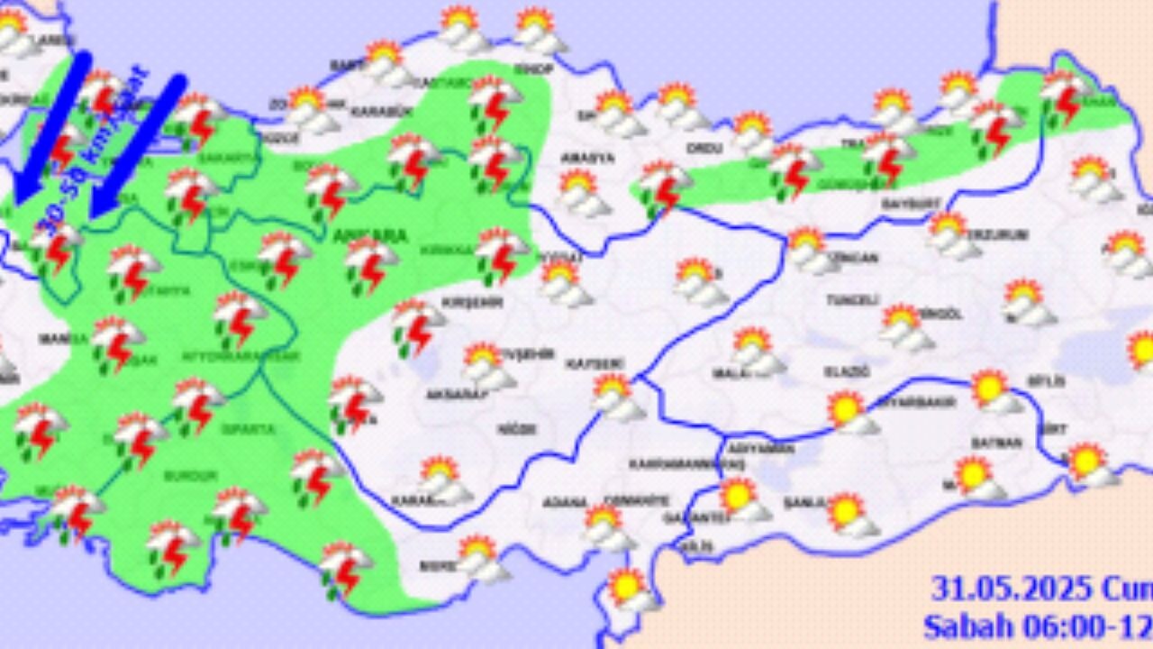 Hava durumu 31 Mayıs 2025