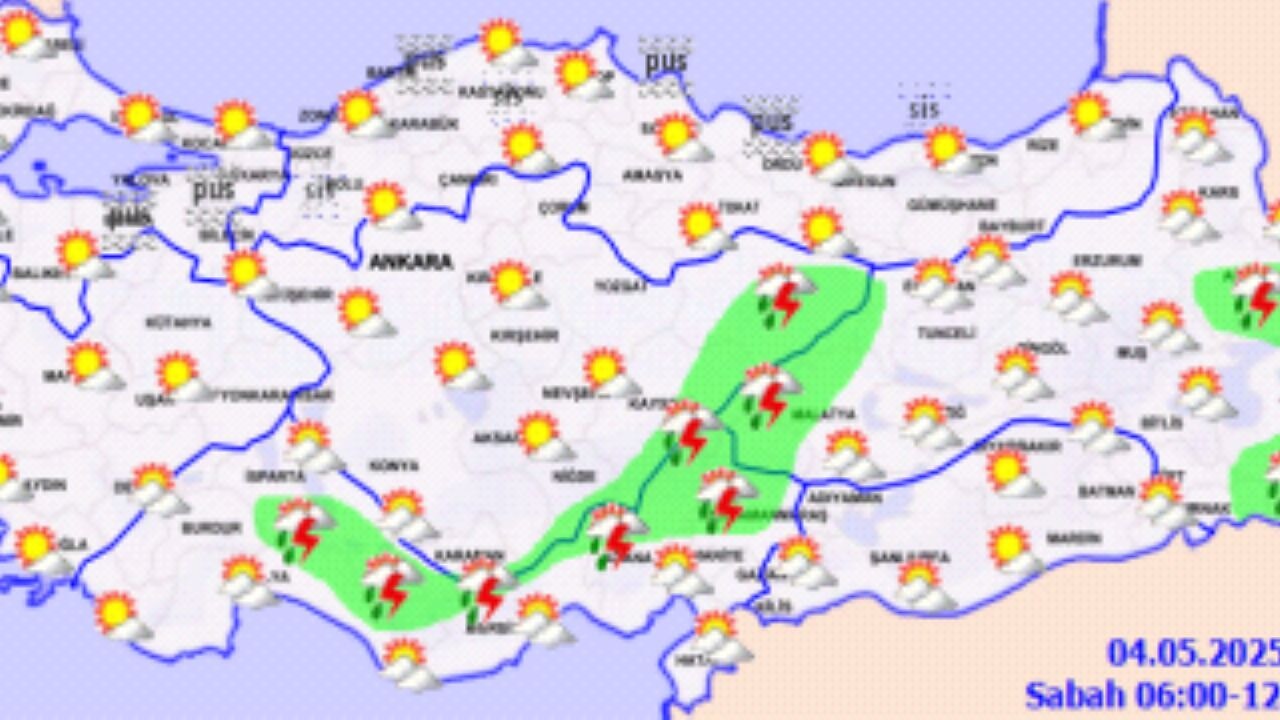 Hava durumu 4 Mayıs 2025
