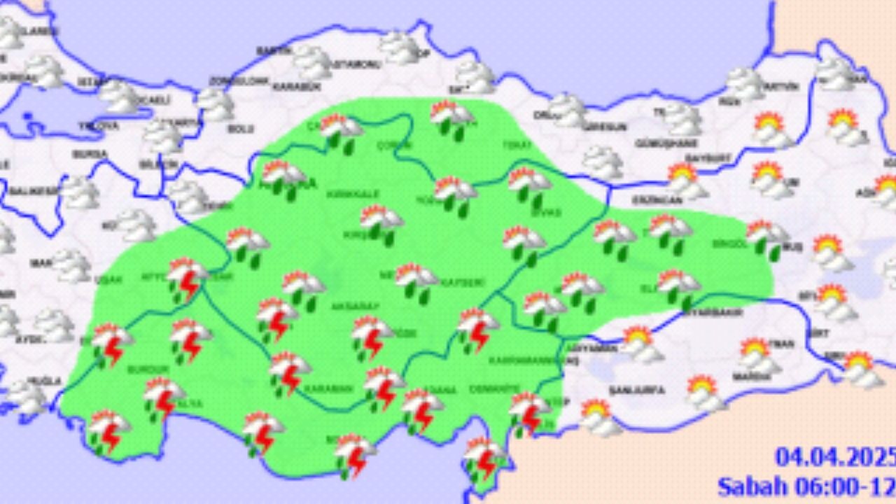 Hava durumu 4 Nisan 2025
