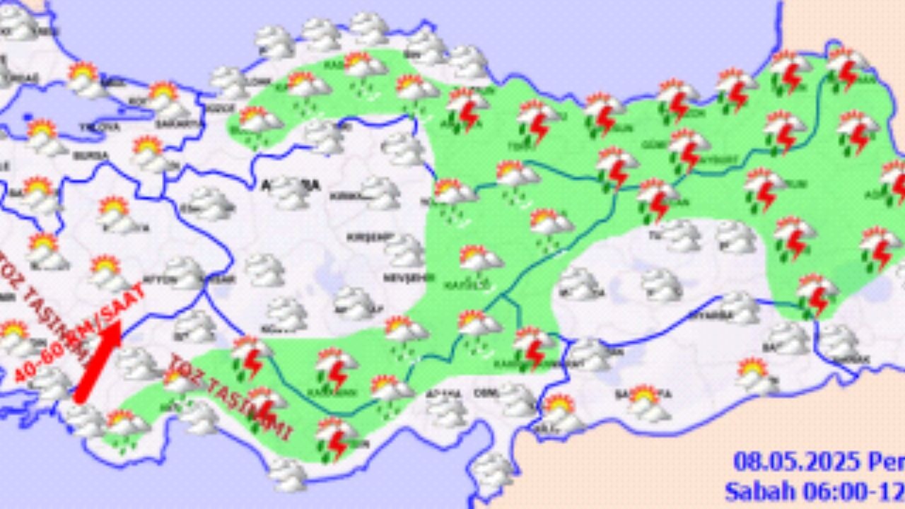 Hava durumu 8 Mayıs 2025
