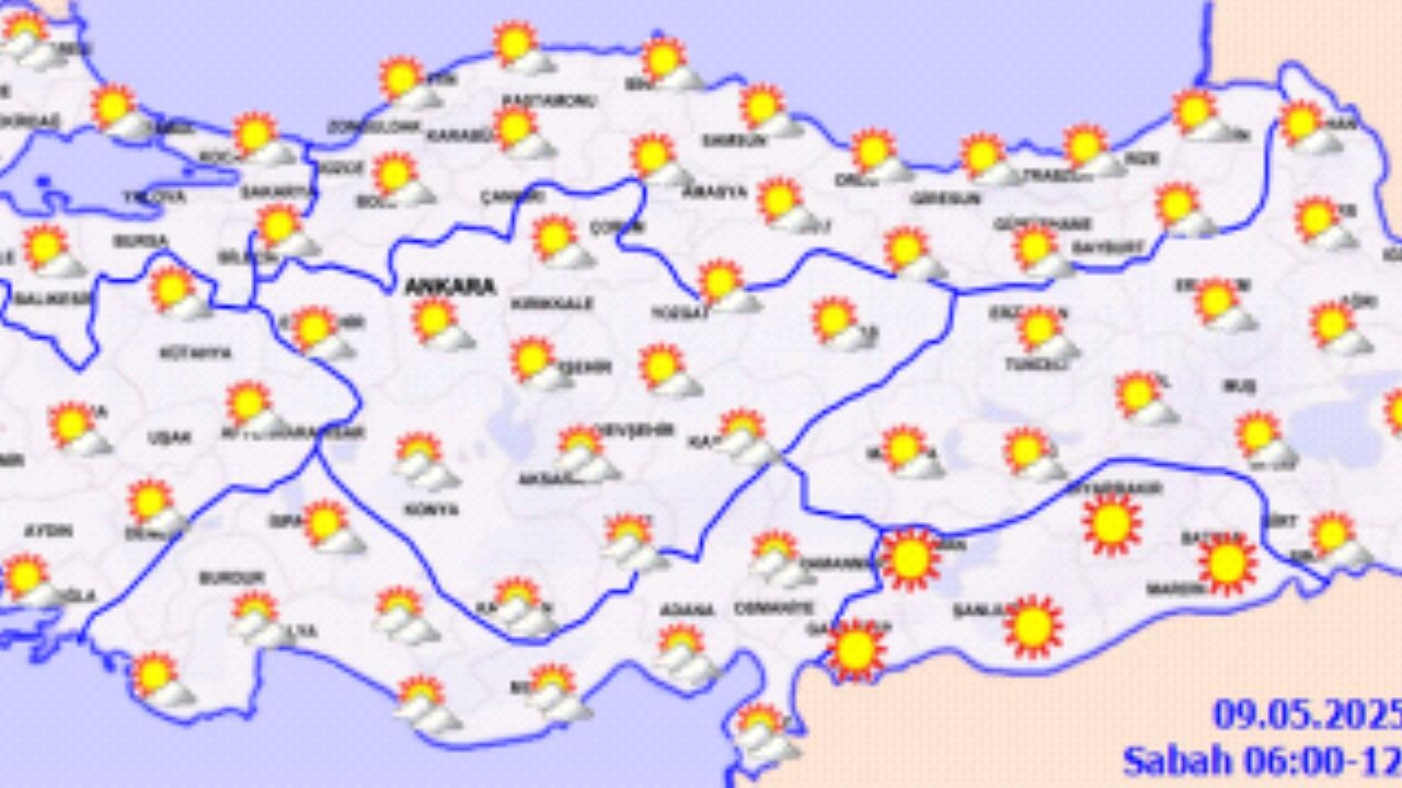 Hava durumu 9 mayıs 2025