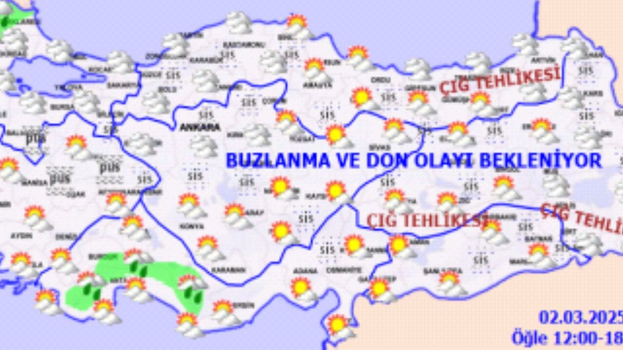 Hava durumu Türkiye geneli 2 Mart 2025