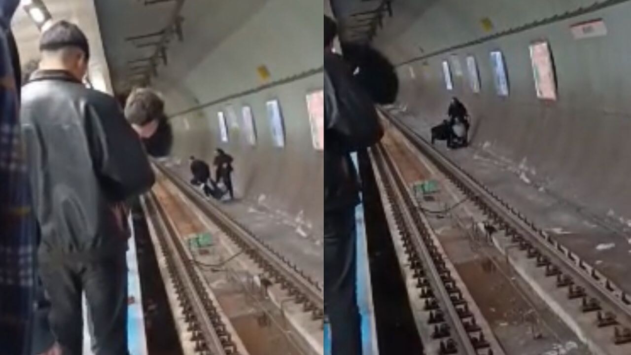 Metro istasyonunda intihar girişimi!