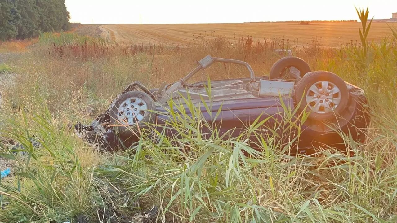 Tekirdağ'da devrilen araçta can kaybı: Sürücü ve yolcu öldü