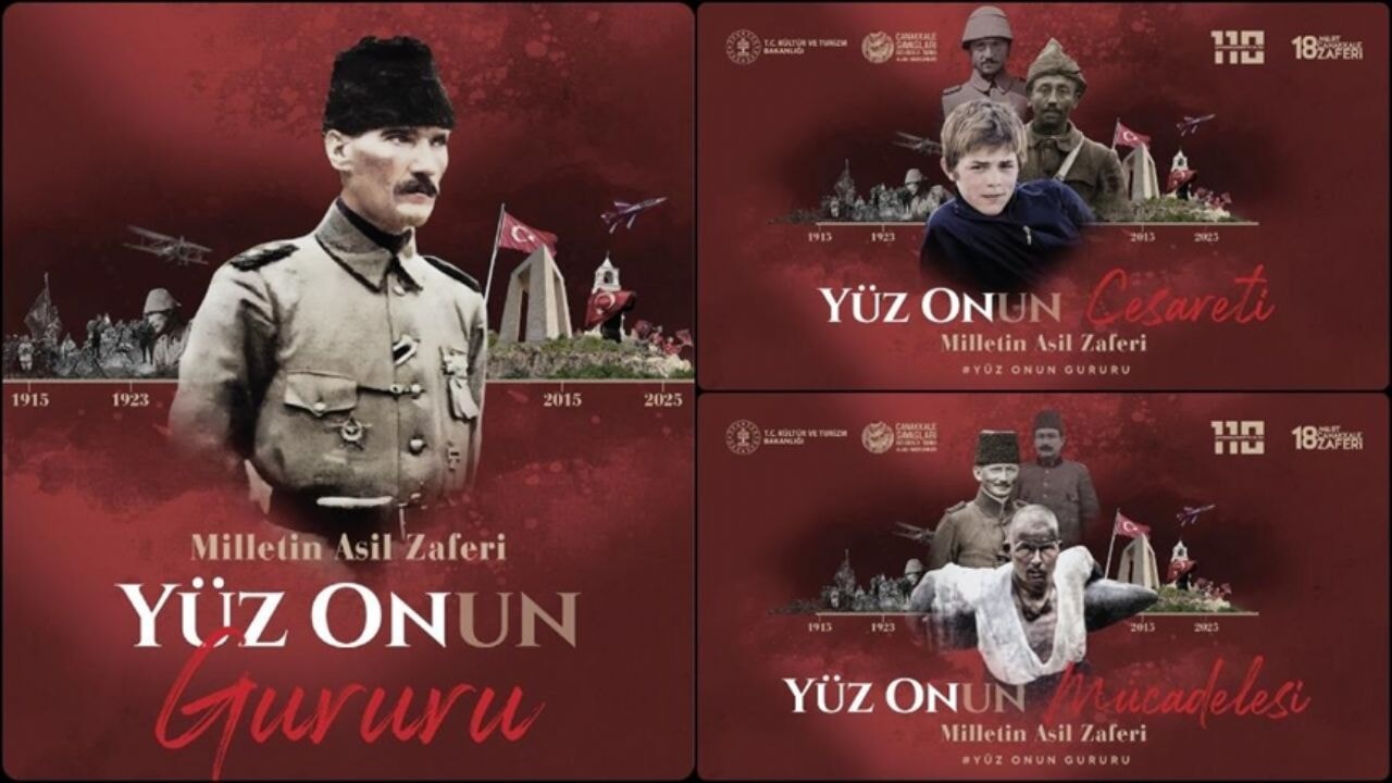 Çanakkale Deniz Zaferi'nin 110. yıl dönümünün teması: 'Yüz Onun'