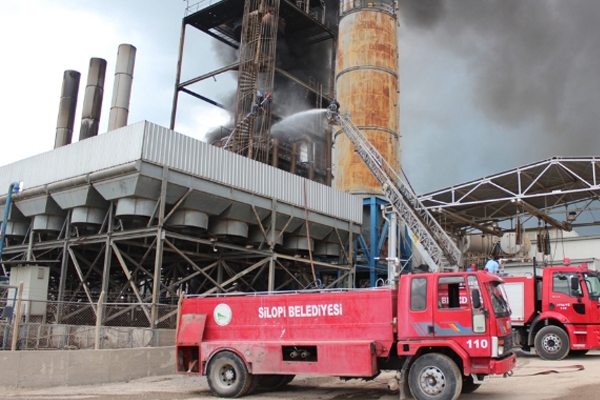Termik santralde yangın çıktı