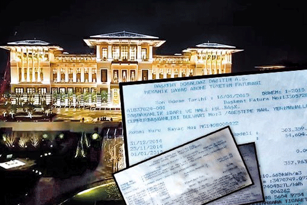 Zaman'dan 'Ak Saray'ın fatura masrafı haberi