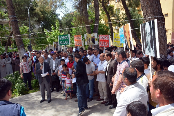 Urfa'da Mursi'ye destek yürüyüşü