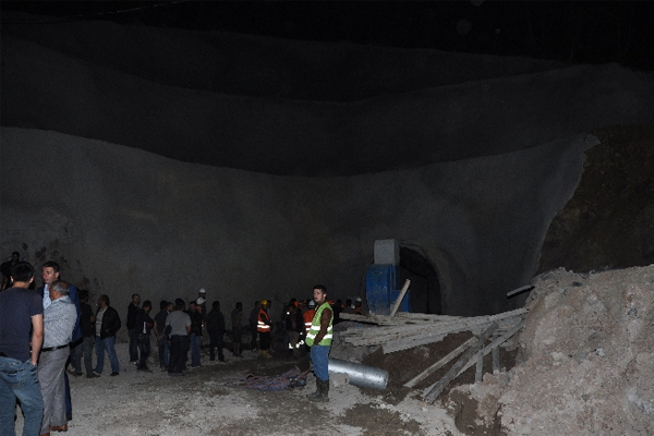 Kütahya'da HES inşaatında göçük