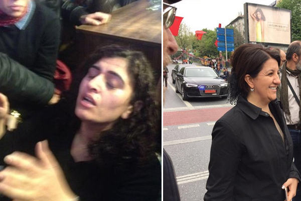 Makam aracıyla geldi biber gazı yedi