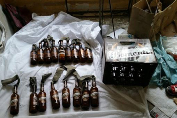 Parti binasında cephanelik çıktı