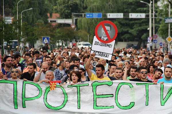 Makedonya’da protestolar